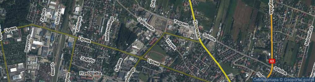 Zdjęcie satelitarne Stadionowa ul.